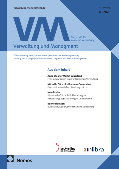 Cover der Ausgabe: VM Verwaltung & Management Jahrgang 32 (2026), Heft 4