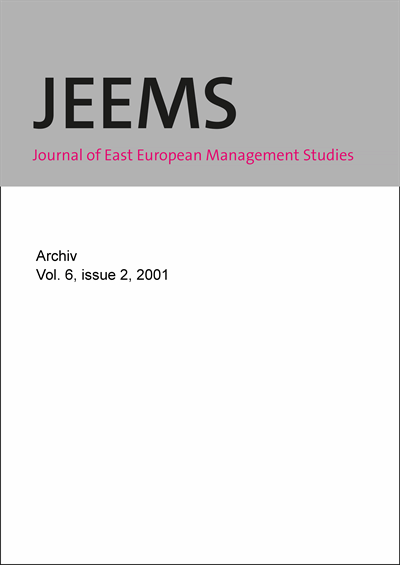 Cover of Volume: JEEMS Journal of East European Management Studies Volume 6 (2001), Edition 2