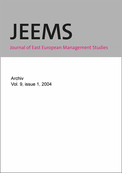 Cover of Volume: JEEMS Journal of East European Management Studies Volume 9 (2004), Edition 1