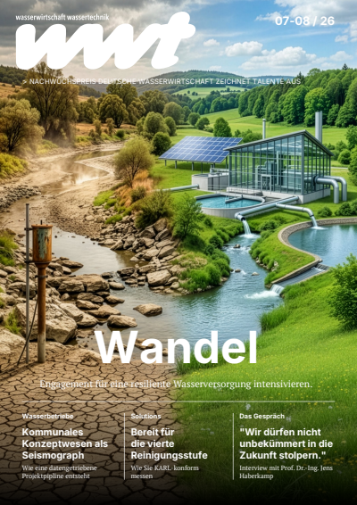 Cover der Ausgabe: wwt Wasserwirtschaft Wassertechnik Jahrgang 75 (2026), Heft 6-7