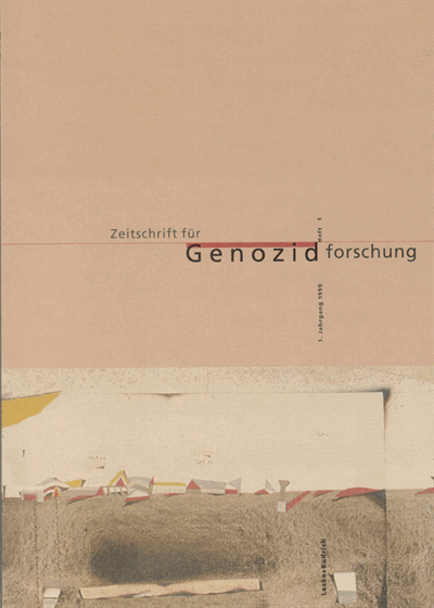 Cover of Volume: ZfGen Zeitschrift für Genozidforschung Volume 1 (1999), Edition 1
