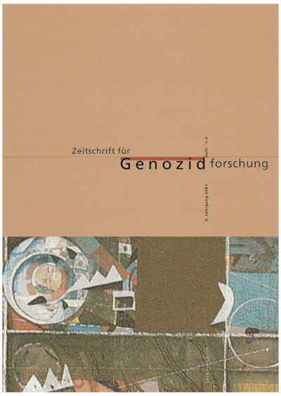 Cover of Volume: ZfGen Zeitschrift für Genozidforschung Volume 3 (2001), Edition 1-2