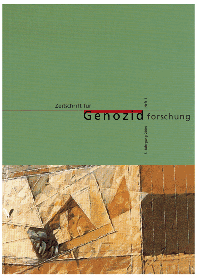 Cover of Volume: ZfGen Zeitschrift für Genozidforschung Volume 5 (2004), Edition 1