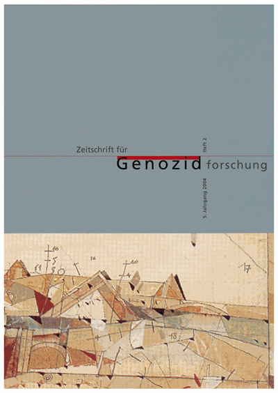 Cover of Volume: ZfGen Zeitschrift für Genozidforschung Volume 5 (2004), Edition 2