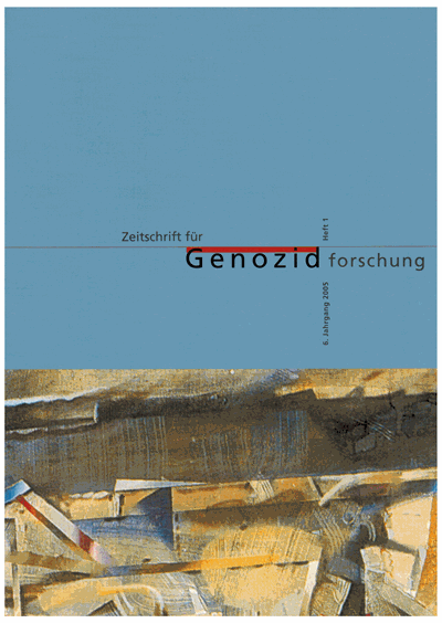 Cover der Ausgabe: ZfGen Zeitschrift für Genozidforschung Jahrgang 6 (2005), Heft 1