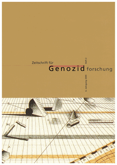 Cover der Ausgabe: ZfGen Zeitschrift für Genozidforschung Jahrgang 6 (2005), Heft 2