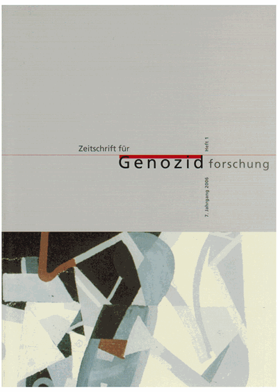 Cover of Volume: ZfGen Zeitschrift für Genozidforschung Volume 7 (2006), Edition 1