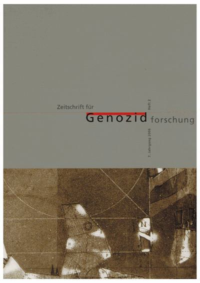 Cover of Volume: ZfGen Zeitschrift für Genozidforschung Volume 7 (2006), Edition 2