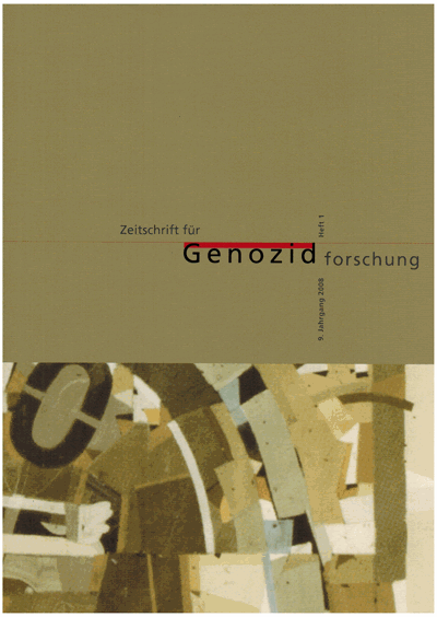 Cover of Volume: ZfGen Zeitschrift für Genozidforschung Volume 9 (2008), Edition 1
