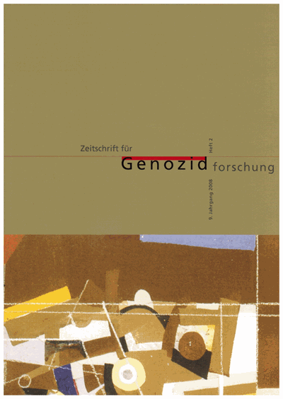Cover of Volume: ZfGen Zeitschrift für Genozidforschung Volume 9 (2008), Edition 2