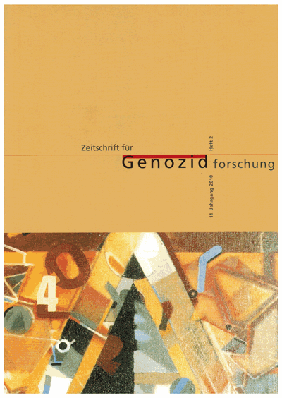 Cover of Volume: ZfGen Zeitschrift für Genozidforschung Volume 11 (2010), Edition 2