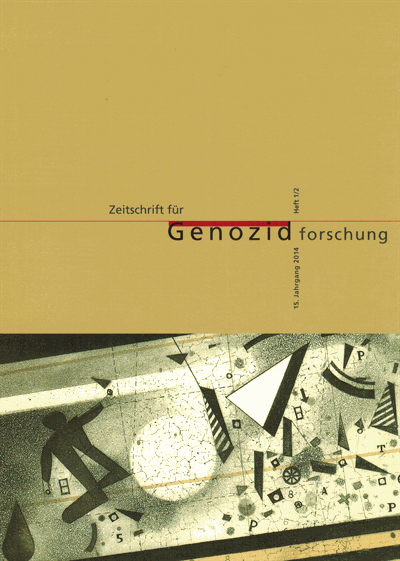 Cover of Volume: ZfGen Zeitschrift für Genozidforschung Volume 15 (2014), Edition 1-2