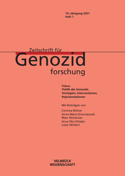Cover of Volume: ZfGen Zeitschrift für Genozidforschung Volume 19 (2021), Edition 1