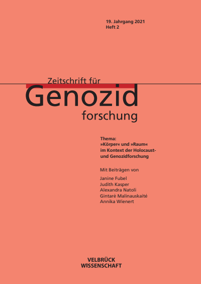 Cover of Volume: ZfGen Zeitschrift für Genozidforschung Volume 19 (2021), Edition 2