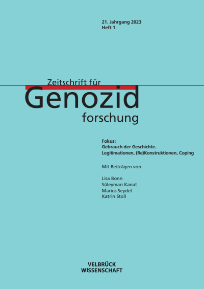 Cover of Volume: ZfGen Zeitschrift für Genozidforschung Volume 21 (2023), Edition 1
