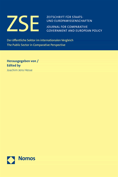 Cover of Volume: ZSE Zeitschrift für Staats- und Europawissenschaften | Journal for Comparative Government and European Policy Volume 1 (2003), Edition 1