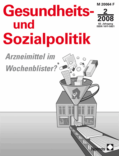 Cover of Volume: Gesundheits- und Sozialpolitik (G&S) Volume 62 (2008), Edition 2
