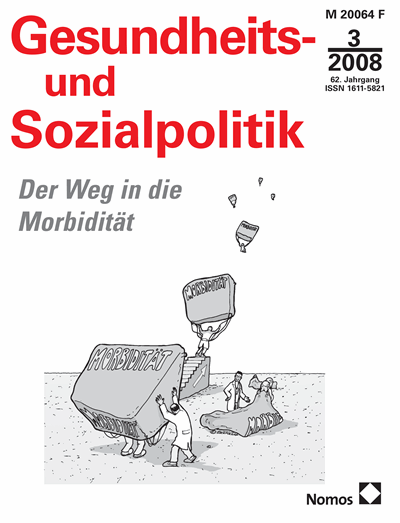 Cover of Volume: Gesundheits- und Sozialpolitik (G&S) Volume 62 (2008), Edition 3
