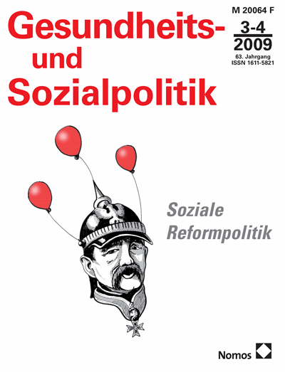 Cover of Volume: Gesundheits- und Sozialpolitik (G&S) Volume 63 (2009), Edition 3-4