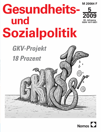 Cover of Volume: Gesundheits- und Sozialpolitik (G&S) Volume 63 (2009), Edition 5