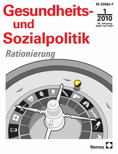 Cover der Ausgabe: Gesundheits- und Sozialpolitik (G&S) Jahrgang 64 (2010), Heft 1