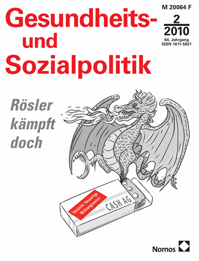 Cover der Ausgabe: Gesundheits- und Sozialpolitik (G&S) Jahrgang 64 (2010), Heft 2