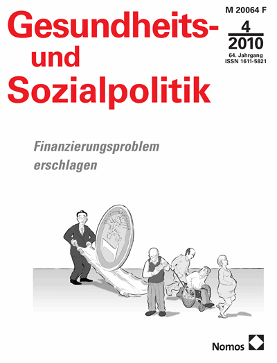 Cover der Ausgabe: Gesundheits- und Sozialpolitik (G&S) Jahrgang 64 (2010), Heft 4