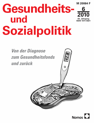 Cover der Ausgabe: Gesundheits- und Sozialpolitik (G&S) Jahrgang 64 (2010), Heft 6
