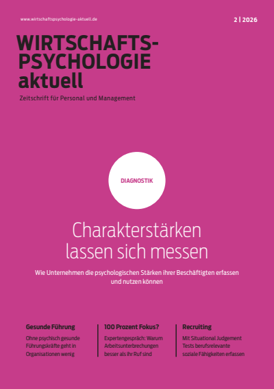Cover der Ausgabe: wirtschaftspsychologie aktuell Jahrgang 33 (2026), Heft 2