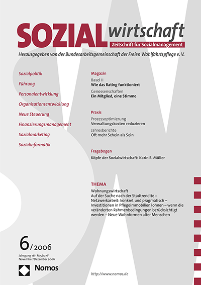 Cover of Volume: Sozialwirtschaft Volume 16 (2006), Edition 6