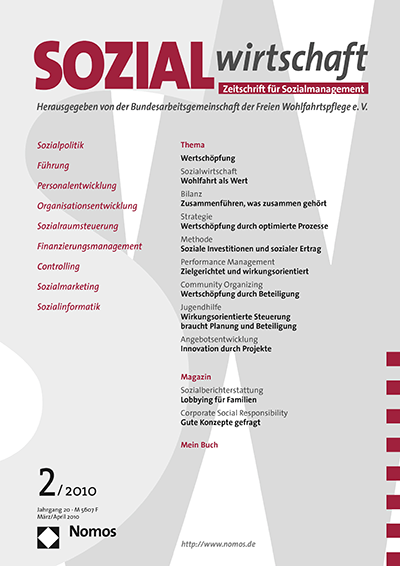 Cover of Volume: Sozialwirtschaft Volume 20 (2010), Edition 2