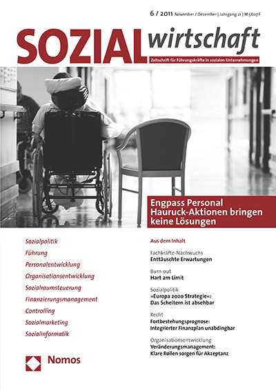 Cover of Volume: Sozialwirtschaft Volume 21 (2011), Edition 6