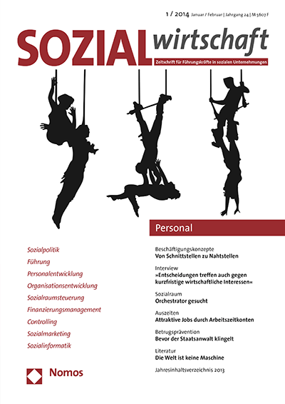 Cover of Volume: Sozialwirtschaft Volume 24 (2014), Edition 1
