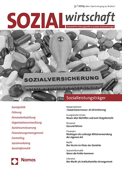 Cover of Volume: Sozialwirtschaft Volume 24 (2014), Edition 3