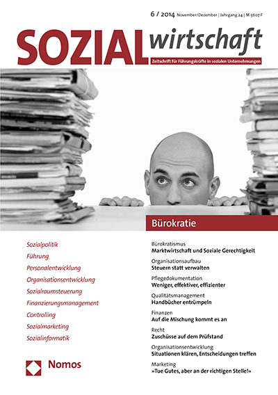 Cover of Volume: Sozialwirtschaft Volume 24 (2014), Edition 6