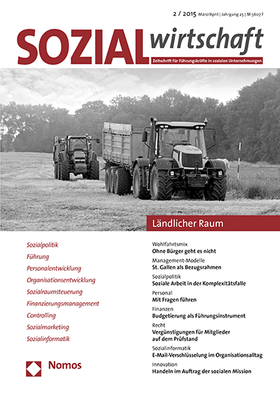 Cover of Volume: Sozialwirtschaft Volume 25 (2015), Edition 2