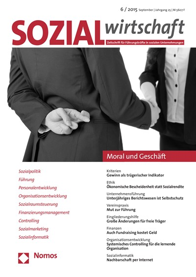 Cover of Volume: Sozialwirtschaft Volume 25 (2015), Edition 6