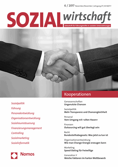 Cover of Volume: Sozialwirtschaft Volume 27 (2017), Edition 6