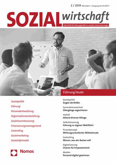 Cover of Volume: Sozialwirtschaft Volume 29 (2019), Edition 2