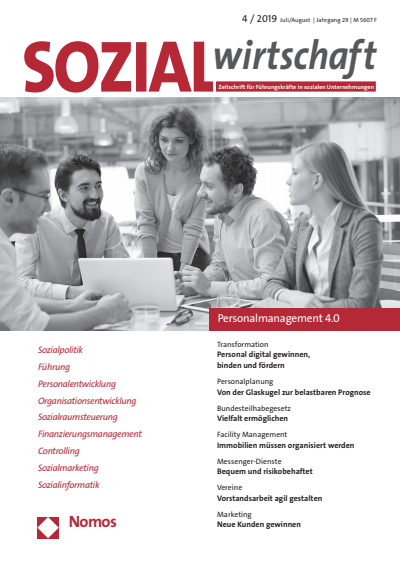 Cover of Volume: Sozialwirtschaft Volume 29 (2019), Edition 4