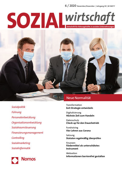Cover of Volume: Sozialwirtschaft Volume 30 (2020), Edition 6