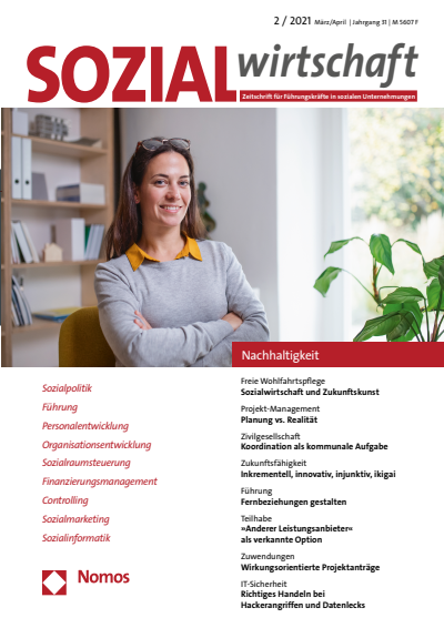 Cover of Volume: Sozialwirtschaft Volume 31 (2021), Edition 2