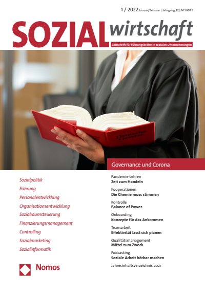 Cover of Volume: Sozialwirtschaft Volume 32 (2022), Edition 1