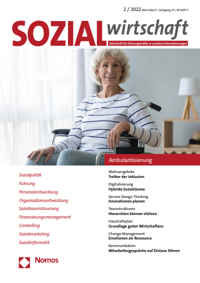 Cover of Volume: Sozialwirtschaft Volume 32 (2022), Edition 2