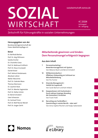 Cover of Volume: Sozialwirtschaft Volume 34 (2024), Edition 4