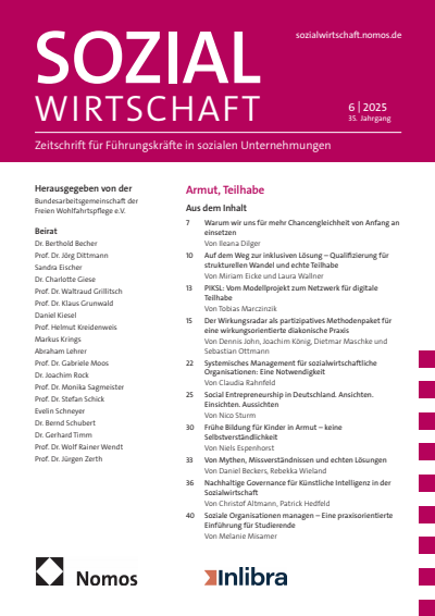Cover of Volume: Sozialwirtschaft Volume 35 (2025), Edition 6