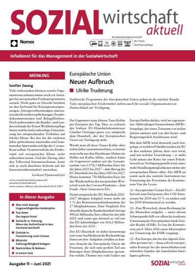 Cover der Ausgabe: Sozialwirtschaft aktuell (SWa) Jahrgang 31 (2021), Heft 11