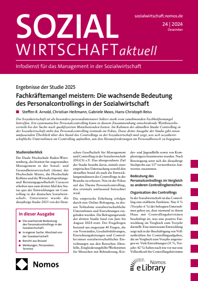 Cover der Ausgabe: Sozialwirtschaft aktuell (SWa) Jahrgang 34 (2024), Heft 24