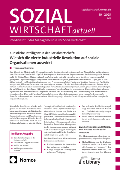 Cover of Volume: Sozialwirtschaft aktuell (SWa) Volume 35 (2025), Edition 10