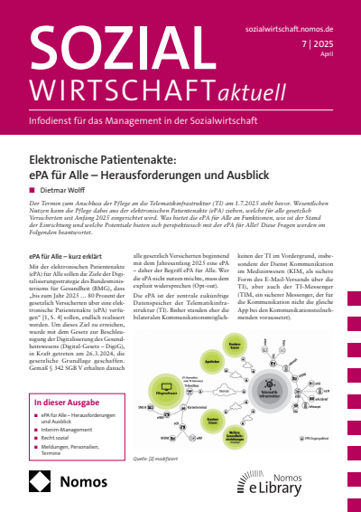 Cover of Volume: Sozialwirtschaft aktuell (SWa) Volume 35 (2025), Edition 7